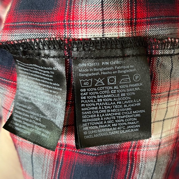 H&M Plaid Ruffle Front Blouse - Picture 7 of 8